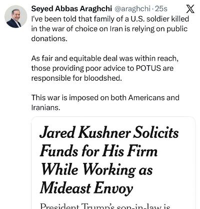 وزیر امور خارجه: این جنگی است که هم بر آمریکایی‌ها و هم بر ایرانیان تحمیل شده است